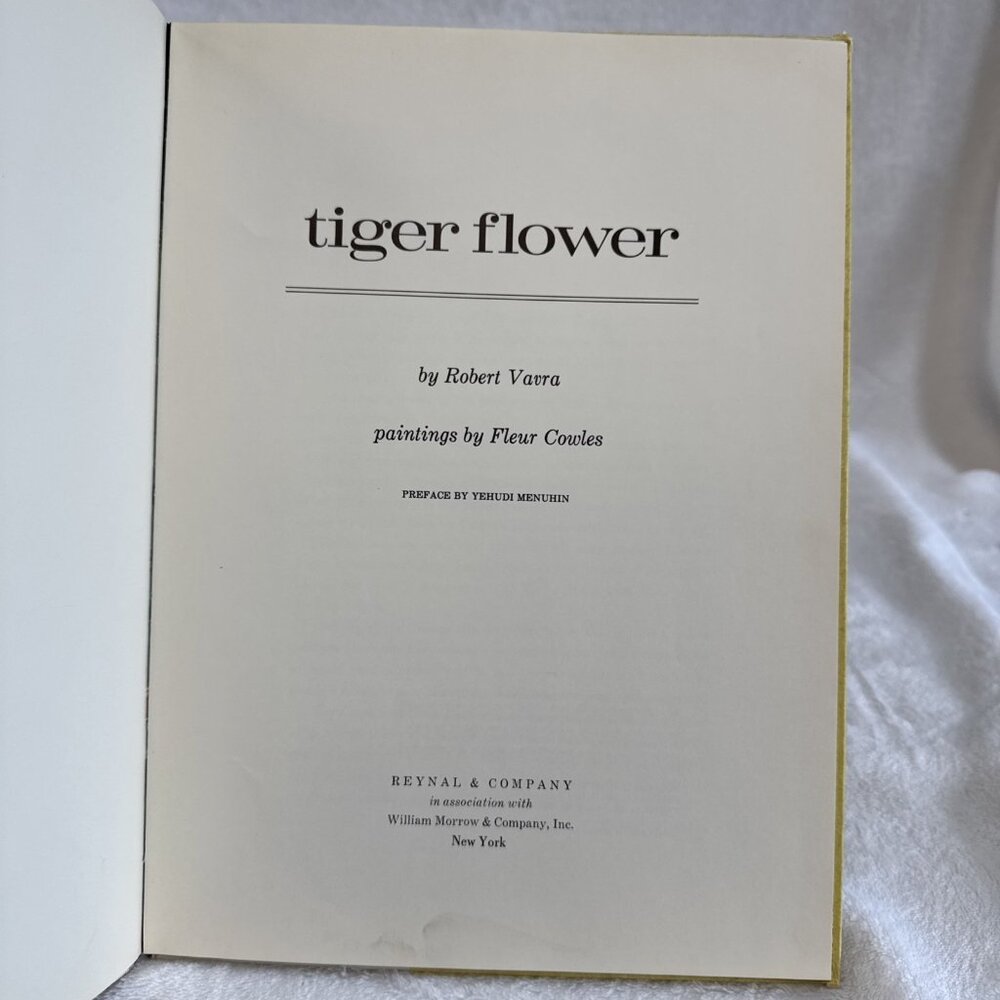 Tiger Flower 1968 Early Edition ByRobert Vavra & Fleur Cowles
